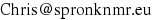 Email Chris Spronk